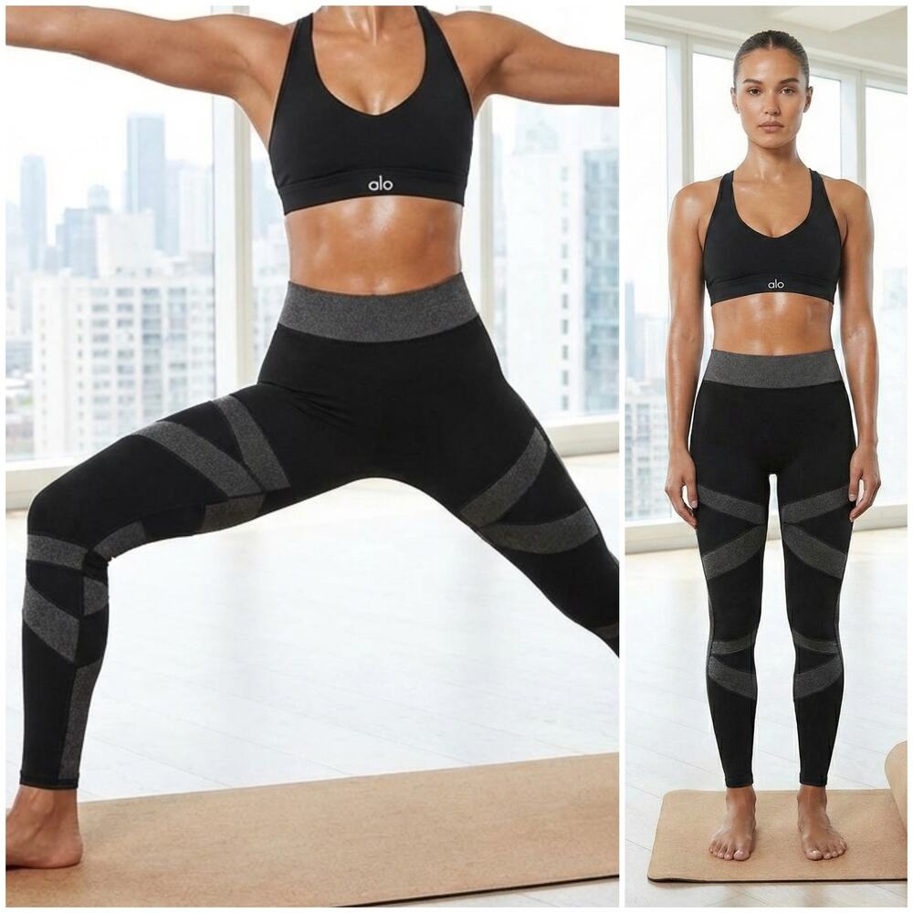 ALO Yoga Black Level up Airlift High Waist Leggings Size XS